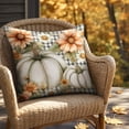 thumbnail image 6 of Fall Harvest Throw Pillow Covers 18x18 Inch Set of 2, Printed Pumpkin Decorative Square Pillowcases, Farmhouse Holiday Cushion Covers for Sofa Living Room Home Fall Halloween Thanksgiving Decor, 6 of 8