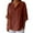 Coffee, variant on 3/4 Sleeve Linen Blend Shirt - Lightweight Top for Spring/Summer Workwear Or Smart Outfits, Women's Peplum T-Shirt Puff Sleeve V-Neck Summer Casual Office Blouse, Coffee, L