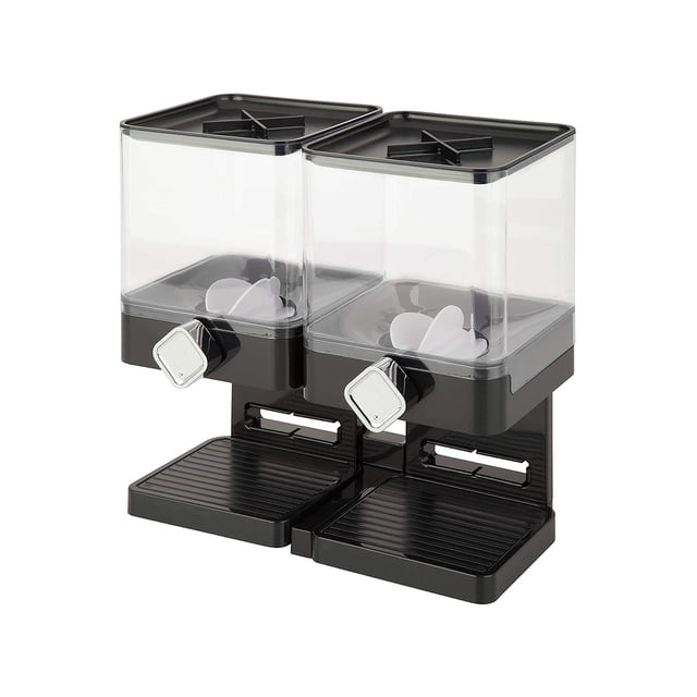 Dispensador de Cereal Doble Aquila Cuadrado Negro Modelo Dolce