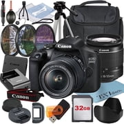 Canon EOS 2000D (Rebel T7) DSLR Camera Bundle: Includes 18-55mm Zoom Lens + 32GB Card + Case + Tripod + 3 Pieces Filter Kit and More (International Model)