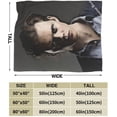 thumbnail image 4 of Bill Skarsgard Throw Blanket, Super Soft & Comfy Flannel Fleece Blanket, Lightweight Cozy Microfiber Anti-Pilling Plush Blanket for Sofa Chair, Bed, Couch 50x40 inch, 4 of 7