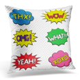 thumbnail image 1 of BOSDECO Balloon Dialogue and Humour Speech Cloud Message Collection Bomb Pillowcase Pillow Cover Cushion Case 18x18 inch, 1 of 1
