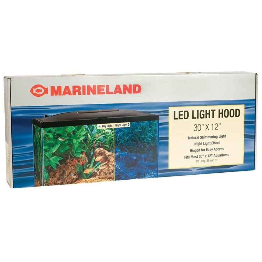 Marineland LED Light Hood for Aquariums Day & Night Light, 30x12
