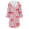 thumbnail image 4 of MEICHEN Plush Robes for Women Valentine's Day Fleece Plush Robe Long Warm Plush Bathrobe Loungewear Jacket Printed Comfort Robe Women's Robes, 4 of 5