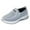 Grey, variant on Women's Slip On Sneakers Trendy for Street Style & Fashion Women's Casual Shoes Lightweight Comfortable Breathable Sneakers For Everyday Wear Flat On Design With Mesh Upper For All Seasons