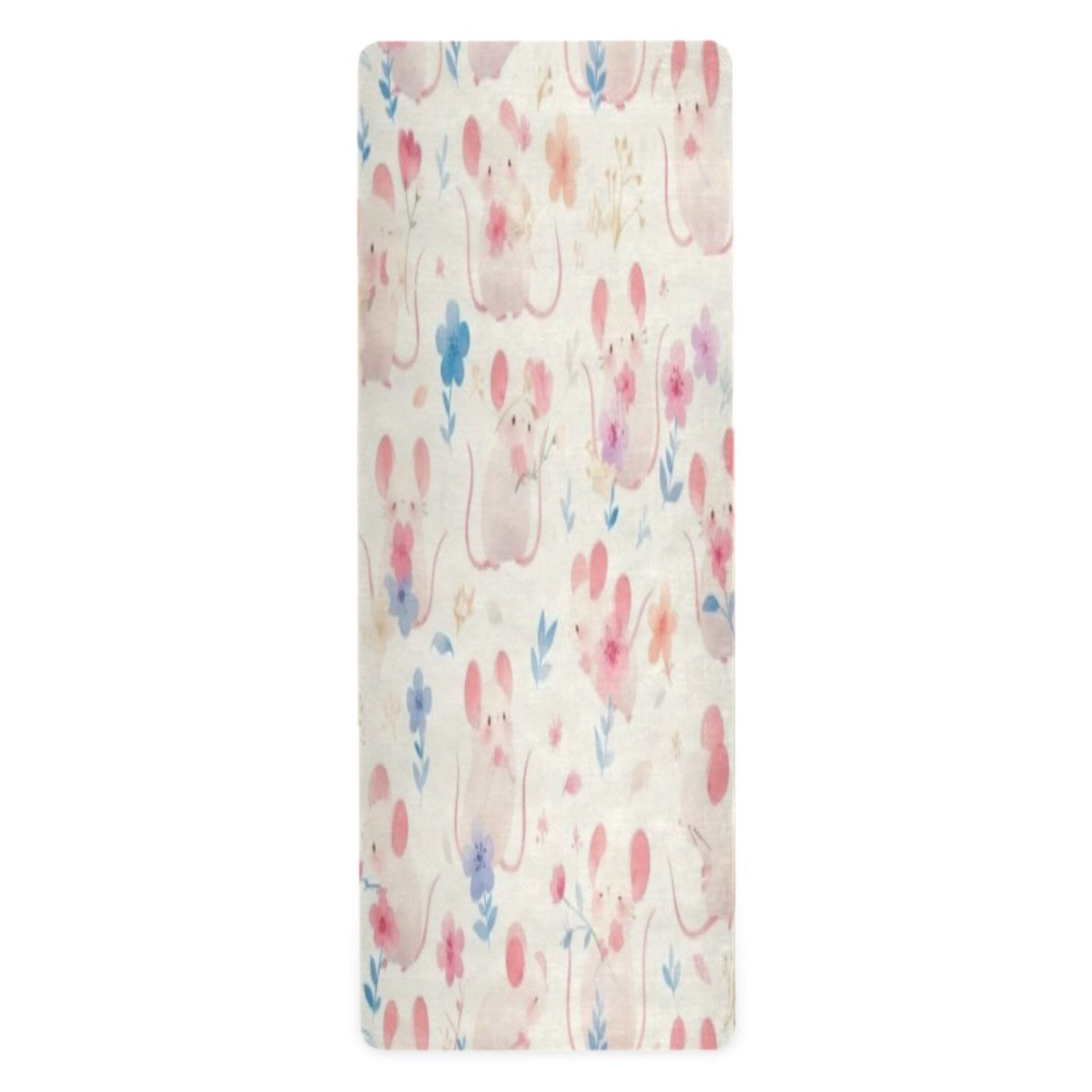 BZSMCE Yoga Mat Women Fitness Mat Pink Mouse Pattern
