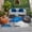 Blue, Black, White, variant on Red Yellow Blue Flowers Outdoor Rug for Patio/Deck/Porch, Non-Slip Large Area Rug 5 x 8 Ft, Boho Colorful Floral Plant Indoor Outdoor Rugs Washable Area Rugs, Reversible Camping Rug Carpet Runner