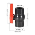 thumbnail image 2 of Ball Valve, 50mm Inner Dia. DN40, Socket Type, for Control Water Flow, Deep Grey, 2 of 5