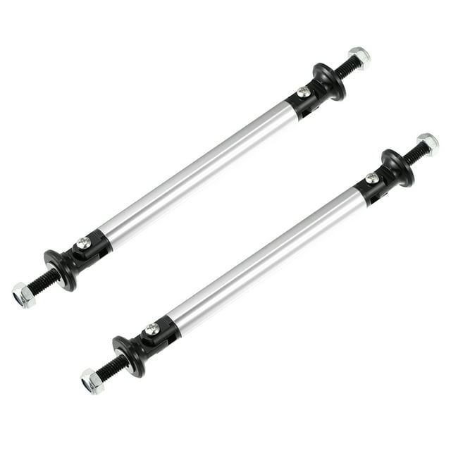 Unique Bargains 1pair 100mm 3.94' Splitter Support Rods Adjustable Front Rear Bumper Lip Splitter Strut Rod Tie Support Bars Silver Tone