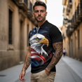 thumbnail image 3 of Aplkyhs American Flag Eagle Couple Golf Shirts Moisture Wicking Mens Hawaiian Shirt for Golf Tennis Hiking Running Gym Cooling Shirts for Men Soft and Comfortable, 3 of 6