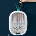 thumbnail image 4 of pitrice Cutlery Storage Rack No-punch Spatula Holder Wall-mounted Kitchen Utensils Rack, 4 of 7