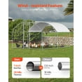 thumbnail image 3 of VEVOR Metal Chicken Coop, 9.8x13.1x6.5 ft Large Walk-in Chicken Runs with Cover, Doom Roof Hen House Enclosure with Security Lock, Outdoor Duck Rabbit Cage Poultry Pen for Backyard, Farm, Yard, 3 of 9