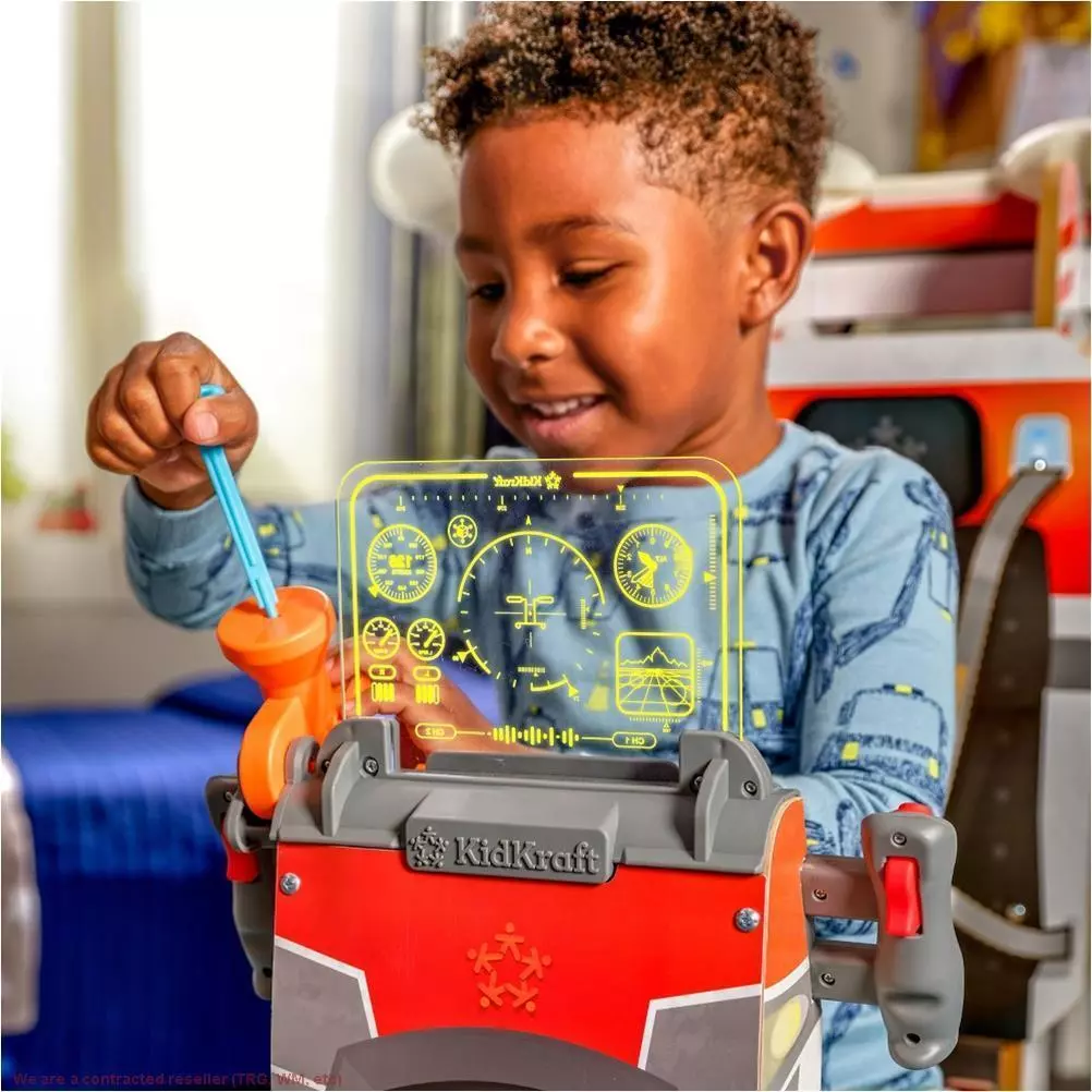 KidKraft Ultimate Helicopter Wooden with Lights Sounds and Spinning Propellers