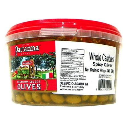 Partanna Premium Select Whole Calabresi Spicy Olives 70.4 oz