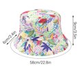 thumbnail image 3 of Herrnalise Summer Sun Protection Fashion Flower Outdoor Sun-hat Fisherman Bucket Hat Cap, 3 of 4