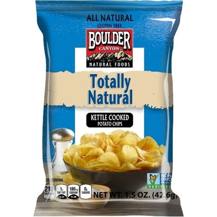 Boulder Canyon Sea Salt Kettle Cooked Potato Chips, 1.5 Ouce -- 55 per Case.