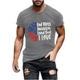 thumbnail image 2 of Tnhcen Summer Casual USA Flag Novelty T-Shirts 4th of July Patriotic Crewneck Men's Festival Style S-3XL, 2 of 5