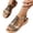 Brown_024, variant on Domuza Women Casual Bohemian Beach Sandals Orthopedic Wedge Sandals Ankle Strap Flip Flops Open Toe Jeweled Flat Sandals Hot Pink 8.5(EU-41)