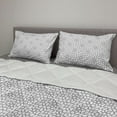 thumbnail image 2 of Antique Oriental Comforter & Sham Bedding Set, Monochrome Motifs Arranged Simplistic Grid Art Illustration, 3 pcs Duvet Set Microfiber Filling Quilt, 5 Sizes, Charcoal Grey and White, by Ambesonne, 2 of 4