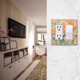 thumbnail image 5 of Yayeee Rocker Switch Wall Plate 1-Gang 4.6"x2.9" Home Decorative Outlet Cover, Abstract Floral Art, 5 of 6