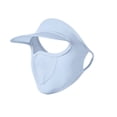 thumbnail image 3 of Helii Women's UPF 50+ Open Top Full Face Sun Mask – Breathable Mesh Cooling Face Shield for Hiking Running, Ponytail Friendly Wrap Around UV Protection Cover for Women Men Sky Blue,One Size, 3 of 4