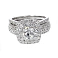 thumbnail image 2 of 14K White gold 2 1/2ctw Diamond Bridal Set Double Halo Style Engagement Ring Set, 2 of 5