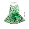thumbnail image 3 of St. Patrick's Day Dog Cat Costume, Green Mesh Pet Dress with Skirt Breathable Party Outfit for Small Dogs Cats Holiday Photo Props, 3 of 6