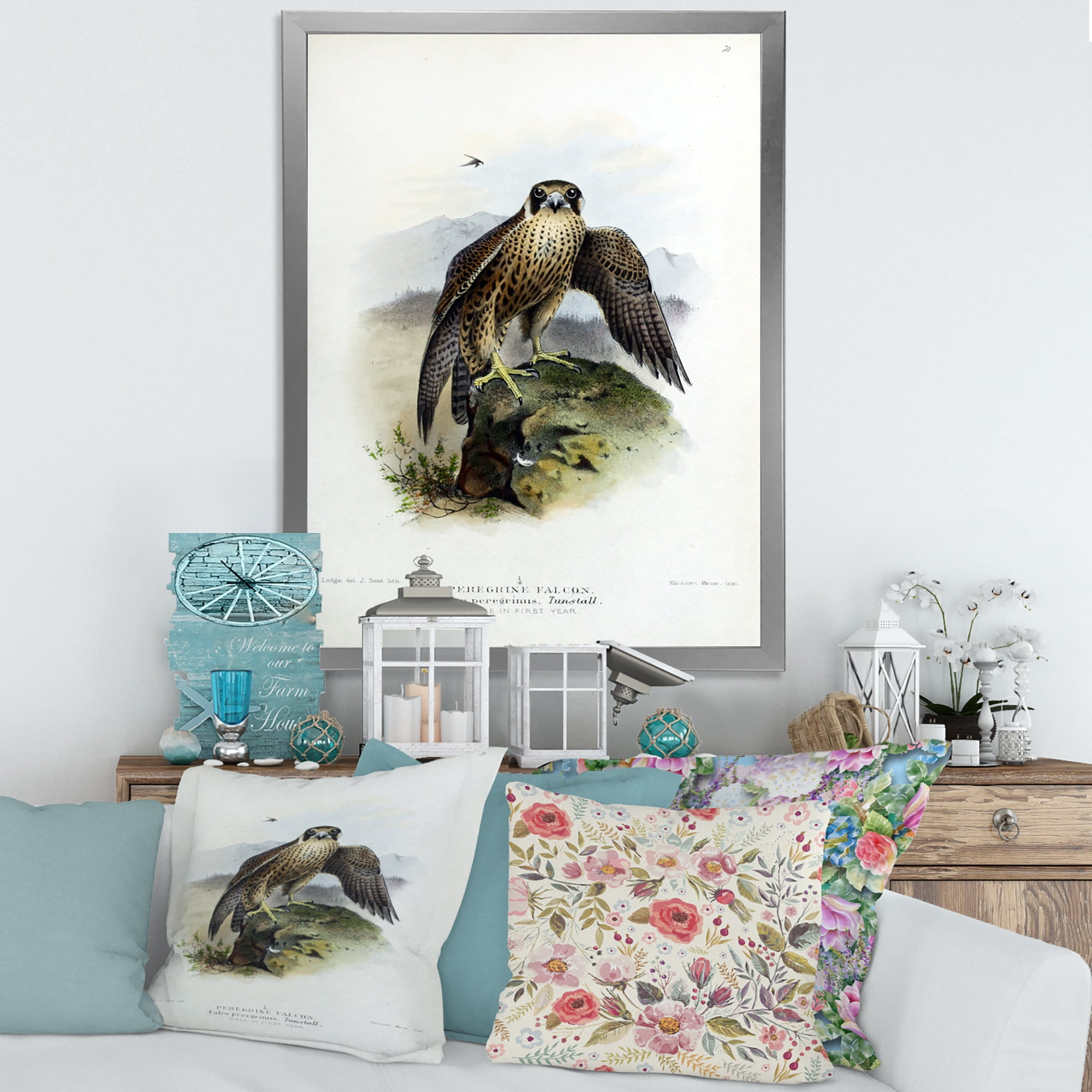 Designart 'Ancient Bird Life VIII' Traditional Framed Art Print