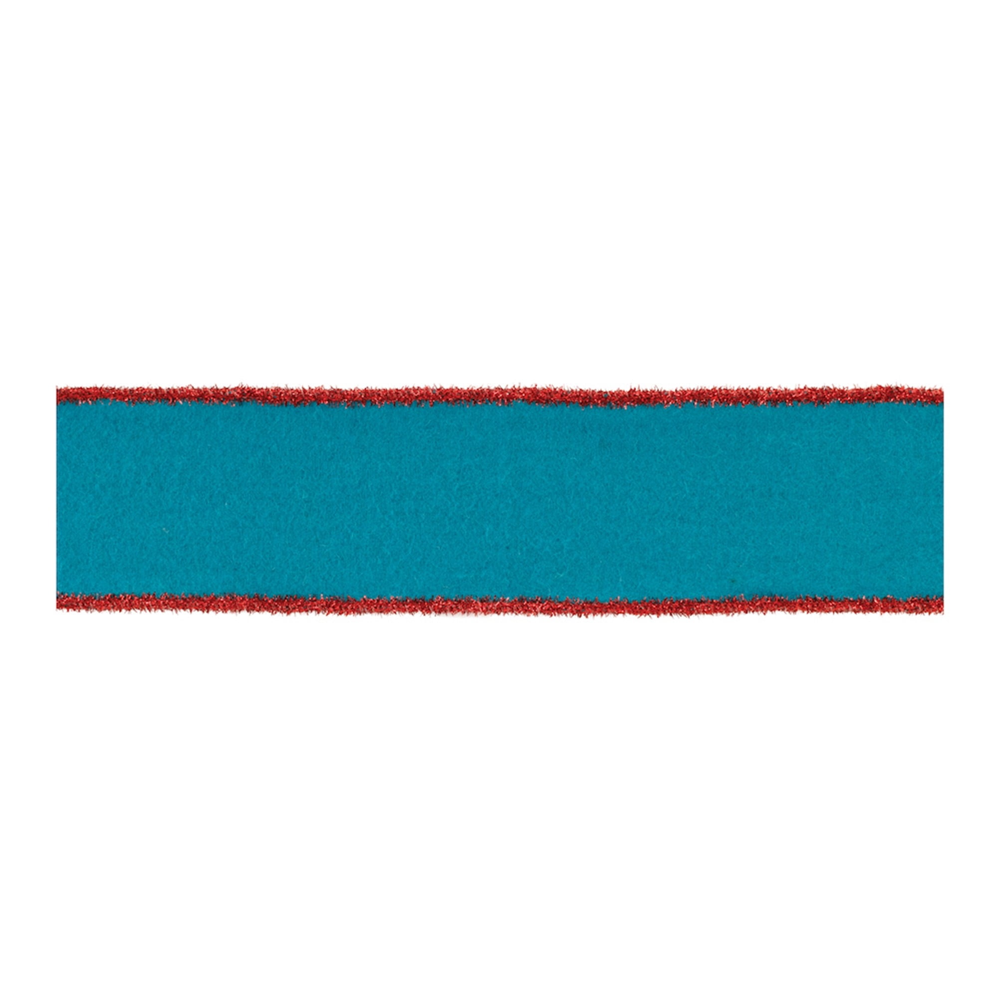 Melrose 91729DS 4 in. x 5 Yard Wool Wired Ribbon, Blue & Red