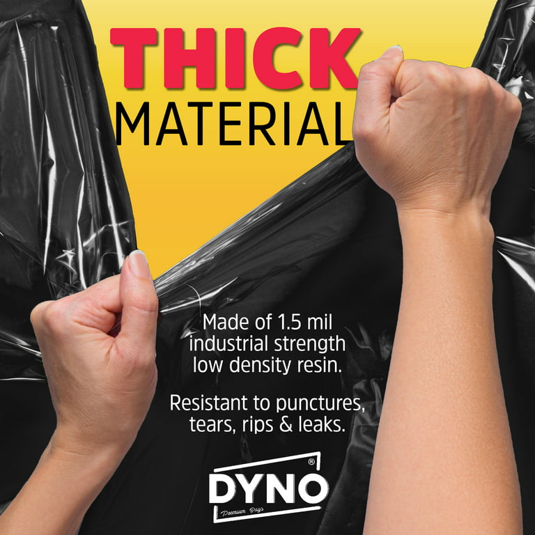 Dyno Products Online 65-Gallon, 1.5 Mil Thick Heavy-Duty Black