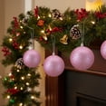 thumbnail image 3 of Northlight Holographic Glitter Bubblegum Pink Shatterproof Christmas Ball Ornament 4" (100mm), 3 of 8