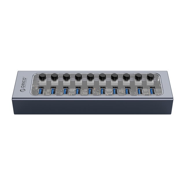ORICO AT2U3-10AB 10 puertos USB-A Multi Splitter 5Gbps USB 3.0 HUB Adaptador de corriente Ndcxsfigh Para estrenar