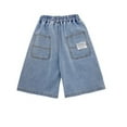 thumbnail image 4 of LUOGENLI Boys Jeans Size 18-20 Big Kids Boys Short Summer Shorts Baggy Fashion Outdoor Shorts Elastic Waist Casual Trousers Summer Trousers Short Children and Teenagers Light Blue-C Size 5-6 Years, 4 of 8