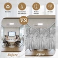 thumbnail image 5 of Gray Grey Forest Window Privacy Film, Grey Modern Art Oil Painting Static Cling UV Sun Blocking Heat Control Window Tint Day and Night, Non-Adhesive One Way Windows Privacy Cover 17.7''x78.7'', 5 of 7