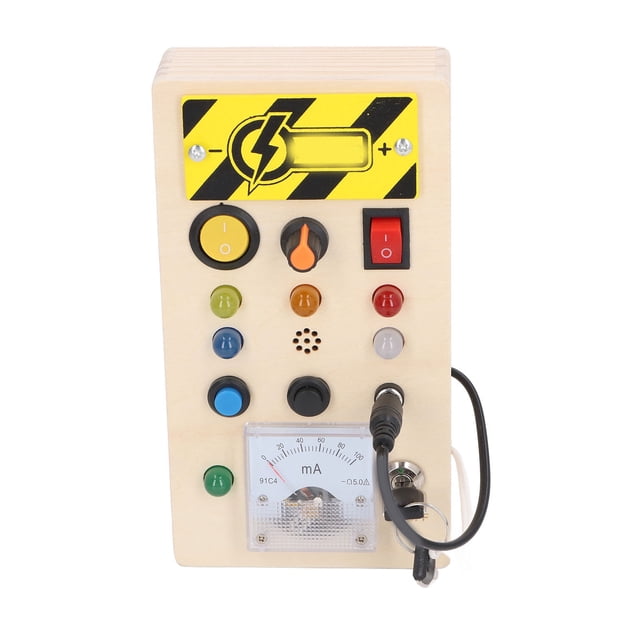 Juguete de Madera LED para Niños Con Múltiples Interruptores y Luces Led - Simulació