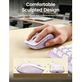 thumbnail image 4 of Ergonomic Wireless Keyboard and Mouse Combo, 2.4G Full Size Wave Keyboard with Cushioned Palm Rest, 3 DPI Adjustable Mouse, USB-A & C Compatible with Computer, Laptop, Mac & Tablet - Purple, 4 of 8
