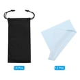 thumbnail image 3 of Uxcell Microfiber Glasses Bag Sunglasses Pouch with Eyeglasses Cleaning Cloth, Black 6 Pack, 3 of 6