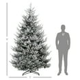 thumbnail image 3 of Beyamis 9 Ft Green Flocked Hinged Tree - 1939 Tips, Steel Base, Auto Open - Snowy, Grand - Indoor Foyer/Large Room, 3 of 8