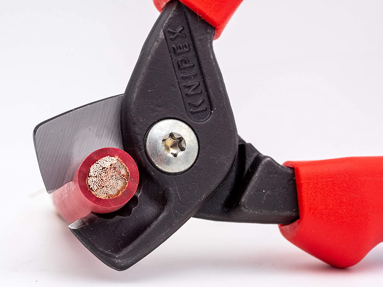 KNIPEX Cable Shears with StepCut Cutting Edges - 1000 V Insulated, packaged in clam shell