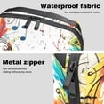 thumbnail image 4 of Musical Note Digital Travel Bag Cord Organizer Hard Drive Bags Waterproof Oxford Cloth Cord Storage Organizer Box 5.9x9.44x3.14 in Black Digital Electronic Accessories Organizer Bag, 4 of 6