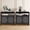 Black set of 2, variant on Wirrytor Black 2-Pack Side Tables With Charging Station, Modern Curved Edge End Tables With 2 Doors & Adjustable Shelves, Sleek Nightstands For Bedroom Living Room