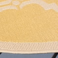 thumbnail image 4 of Safavieh Courtyard Yellow Indoor Outdoor Rug - Round 5', 4 of 10