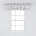 thumbnail image 2 of Bird on a Wire Window Valance, Continuous Pattern of Winged Animals Sit on Symmetric Lines, Curtain Valance for Kitchen Bedroom Decor with Rod Pocket, 54" X 12", Charcoal Grey and White, by Ambesonne, 2 of 2