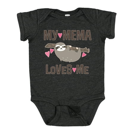 

Inktastic My Mema Loves Me Girl Sloth Gift Baby Girl Bodysuit