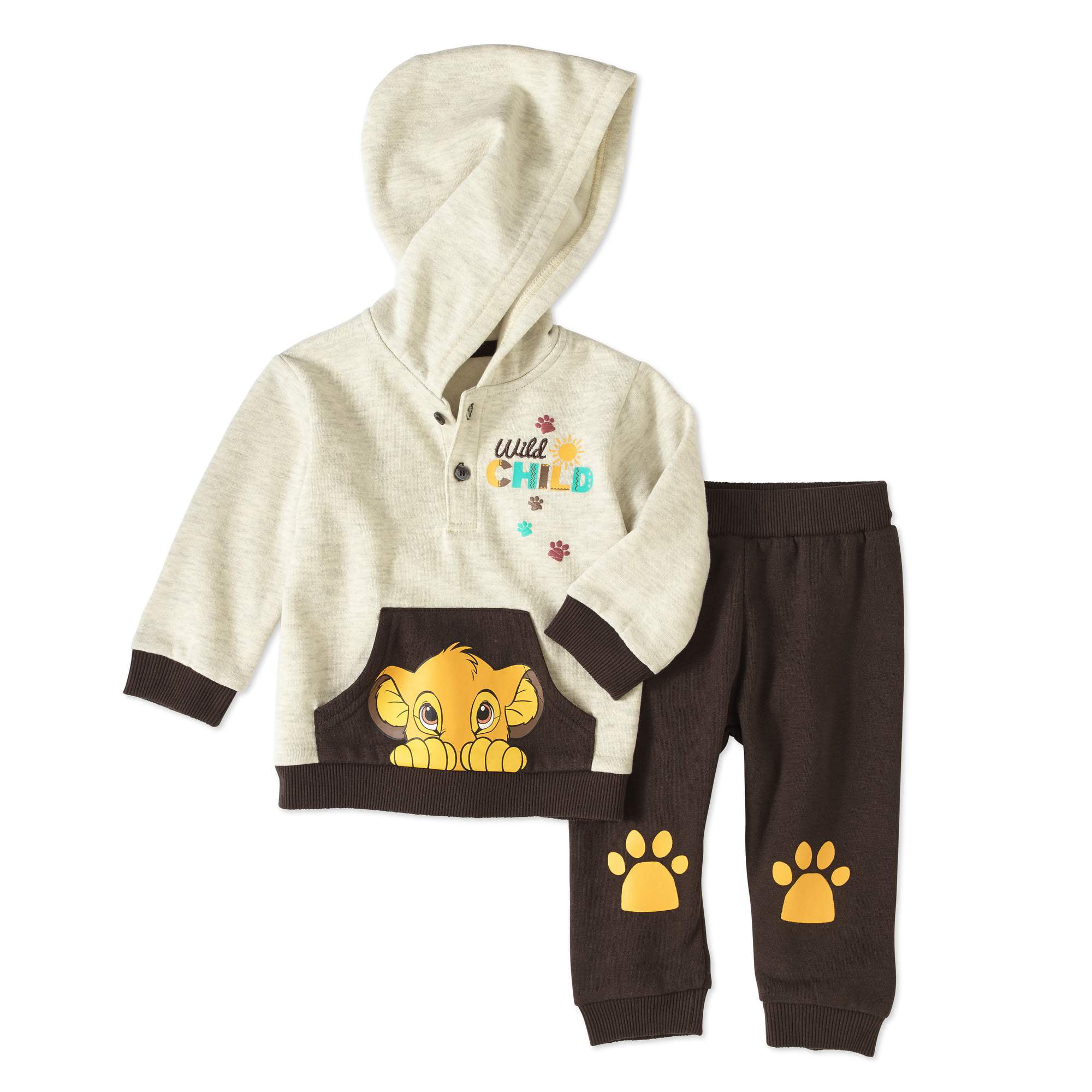 Lion King Newborn Baby Boy Simba Hoodie and Pants 2-Piece Outfit Set ...