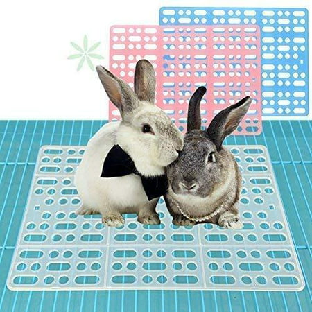 Rabbit Mats for Cages Rabbit Guinea Pig Hamster and Other Small Animal Cage Hole Mat Prevent Pet Skin Disease Blue 2