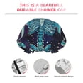thumbnail image 4 of Yiaed Space Skeleton Meditation Print Reusable Shower Cap & Bath Cap & Lined, Oversized Waterproof Shower Caps Designed for all Hair Lengths, 4 of 7