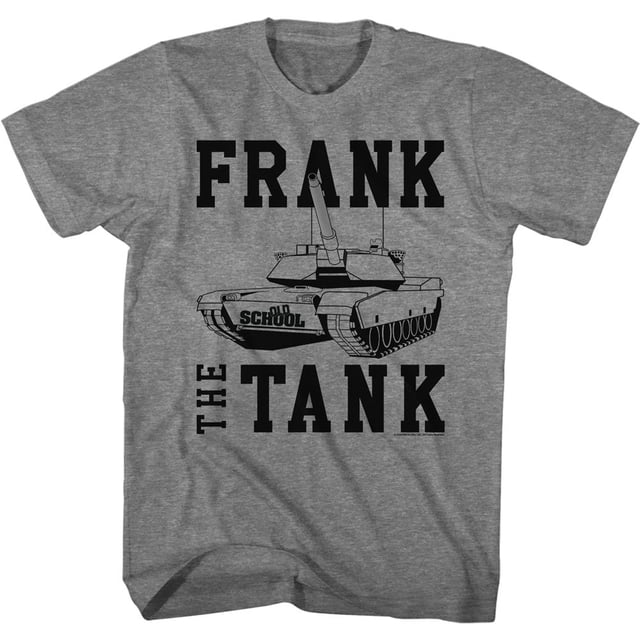 Old School Frank The Tank Graphite Heather Adult T-Shirt 5Xl
