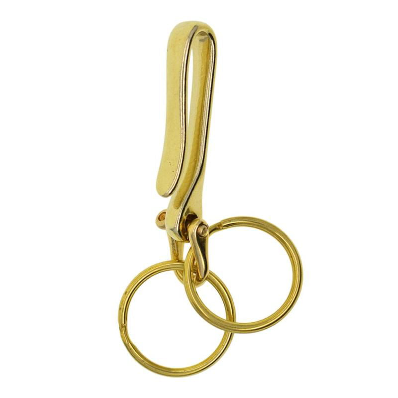 Light brass U Shape Key Ring Keychain Golden Solid With Vachette clasp Outdoor 