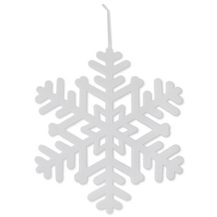 Jumbo White Flocked Snowflake Christmas Ornament, 14 in, by Holiday Time